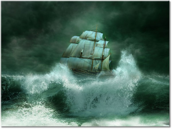 tableau sur toile, divers, mer-cascades-lacs, paysages, sepia, vert, voitures-trains-navires-avions