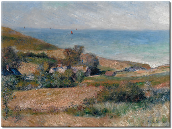 tableau sur toile, beige, bleu, marron, peintures, peintures-paysages, vert